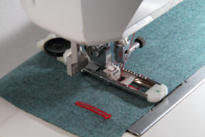 close up of baby lock sewing machine