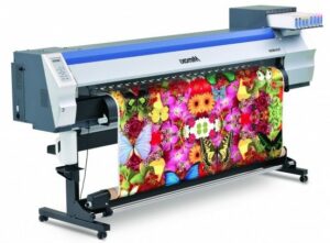 sublimation dye printer and multicolored fabric