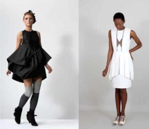 fashion designs from liza rietz black and white dresses